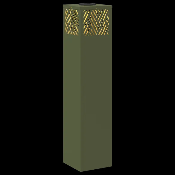 Lămpi LED Solare pentru Alei Herringbone, Verde Măsliniu