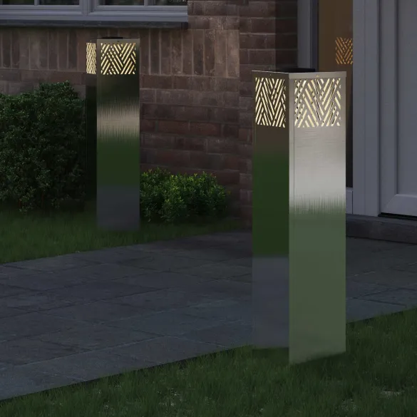 Lumină Solară LED Herringbone | Iluminat Exterior Elegant