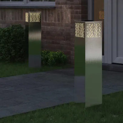 Lumină Solară LED Herringbone | Iluminat Exterior Elegant