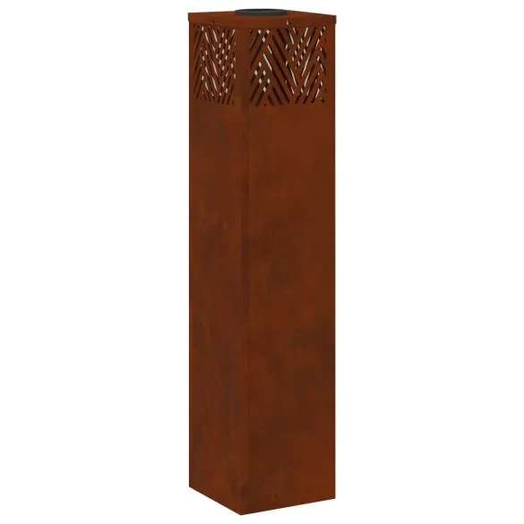 Lămpi LED Solare Oțel Corten pentru Alei | 2 bucăți