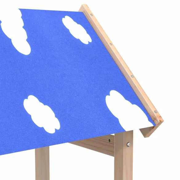 Turn de Joacă Lemn Masiv cu Tobogan și Leagăn