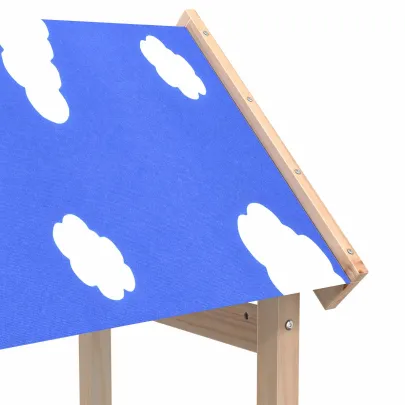 Turn de Joacă Lemn Masiv cu Tobogan și Leagăn