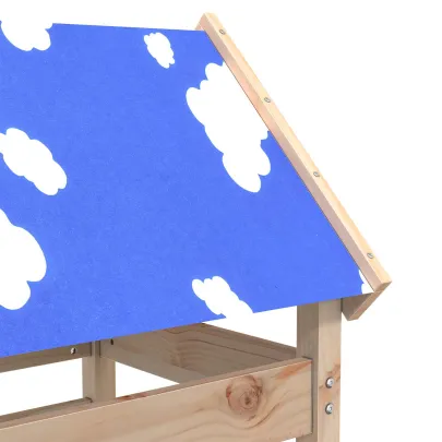 Turn de Joacă Lemn de Pin | Tobogan, Leagăn, Escaladă