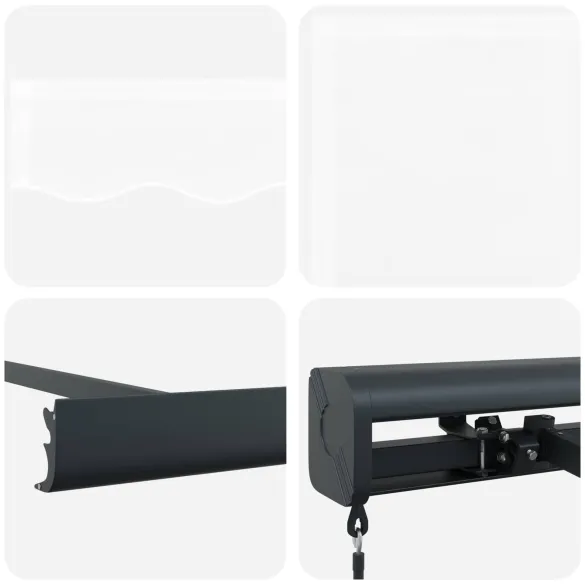 Marchiză Retractabilă Manuală Albă 4x3m - Livrare Gratuită