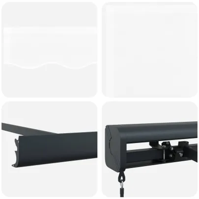 Marchiză Retractabilă Manuală Albă 4x3m - Livrare Gratuită