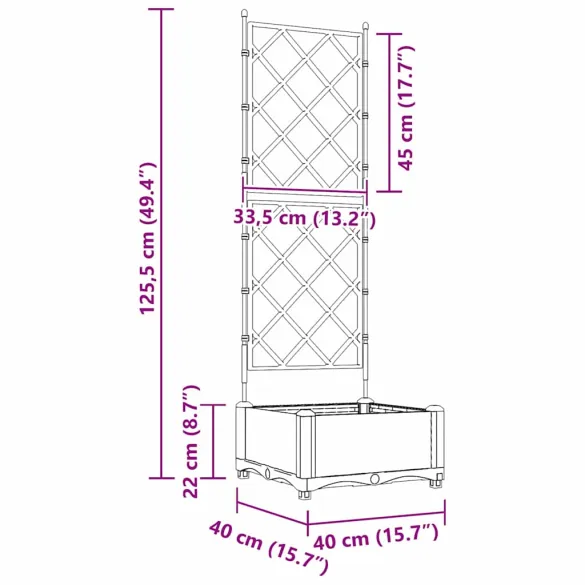 Vază Grădină Oțel 125 cm | Design Modern | Livrare Gratuită