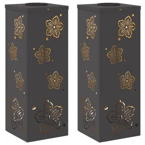 Lumină Solară LED Alei 2 bucăți, Oțel Negru | Livrare Gratuită 2