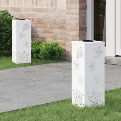 Lumină Solară LED Alei | 2 bucăți | Oțel | Livrare Gratuită