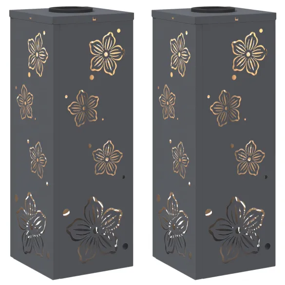 Lămpi LED Solare pentru Alei, Antracit - 2 bucăți