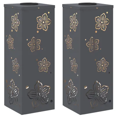 Lămpi LED Solare pentru Alei, Antracit - 2 bucăți