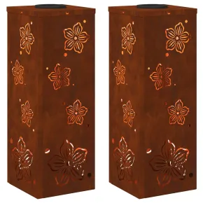 Lumină Solară LED Alei Oțel Corten | Iluminat Exterior 2