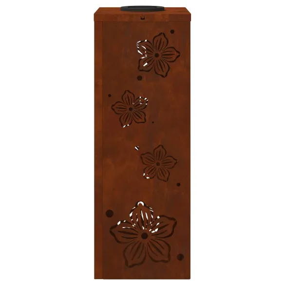 Lumină Solară LED Alei Oțel Corten | Iluminat Exterior