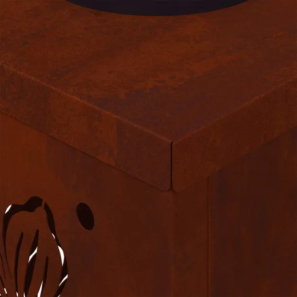 Lumină Solară LED Alei Oțel Corten | Iluminat Exterior