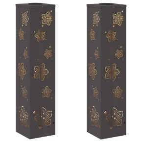 Lămpi LED Solare pentru Alei, Oțel Negru | Livrare Gratuită 2