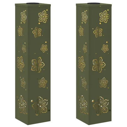 Lumină Solară LED pentru Alei - 2 bucăți, Verde