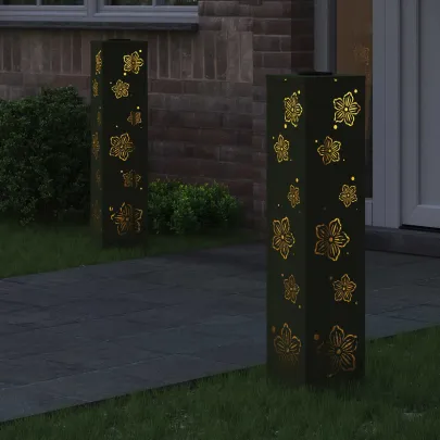 Lumină Solară LED pentru Alei - 2 bucăți, Verde