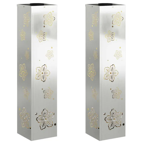 Lumină Solară LED Alei Galvanizat 2 Bucăți | Livrare Gratuită