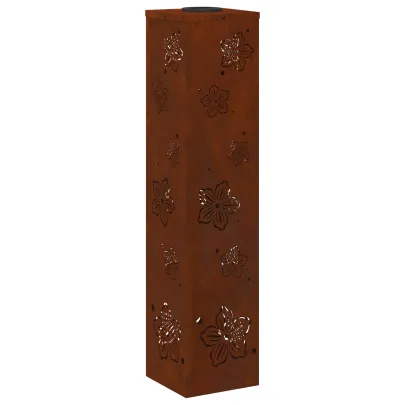 Lumină Solară LED pentru Alei Oțel Corten - 2 bucăți