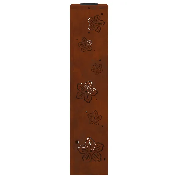 Lumină Solară LED pentru Alei Oțel Corten - 2 bucăți