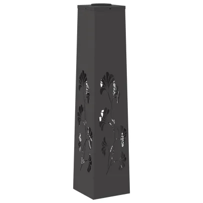 Lumină Solară LED Alei | 2 Piese | Oțel Negru