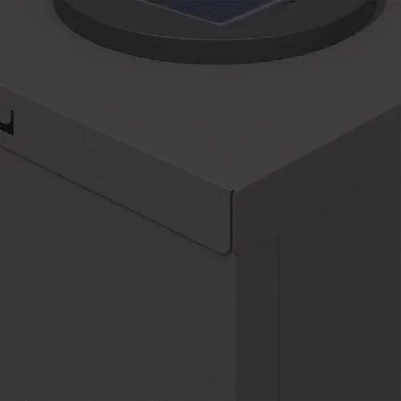 Lumină Solară LED Alei | 2 Piese | Oțel Negru