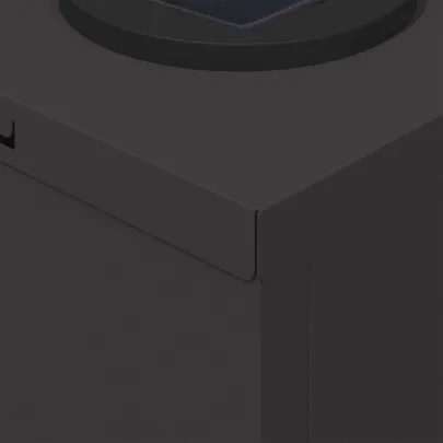 Lumină Solară LED Alei | 2 Piese | Oțel Negru