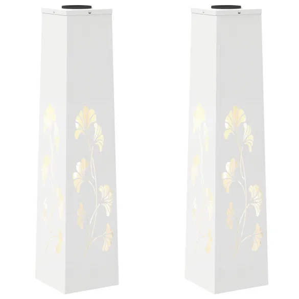 Lumină Solară LED Alei | 2 Bucăți | Oțel Rezistent