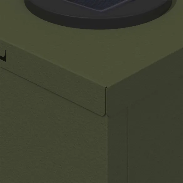 Lumină Solară LED Alei - 2 bucăți, Verde măsliniu