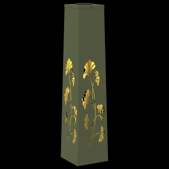 Lumină Solară LED Alei - 2 bucăți, Verde măsliniu