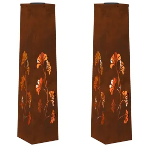 Lumină Solară LED Alei Oțel Corten | Livrare Gratuită 2