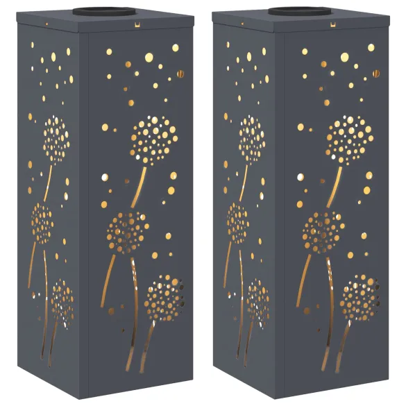 Lumină Solară LED pentru Alei Antracit - 2 bucăți