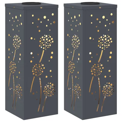 Lumină Solară LED pentru Alei Antracit - 2 bucăți