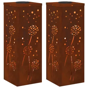 Lumină Solară LED Alei Oțel Corten | Iluminat Exterior 2