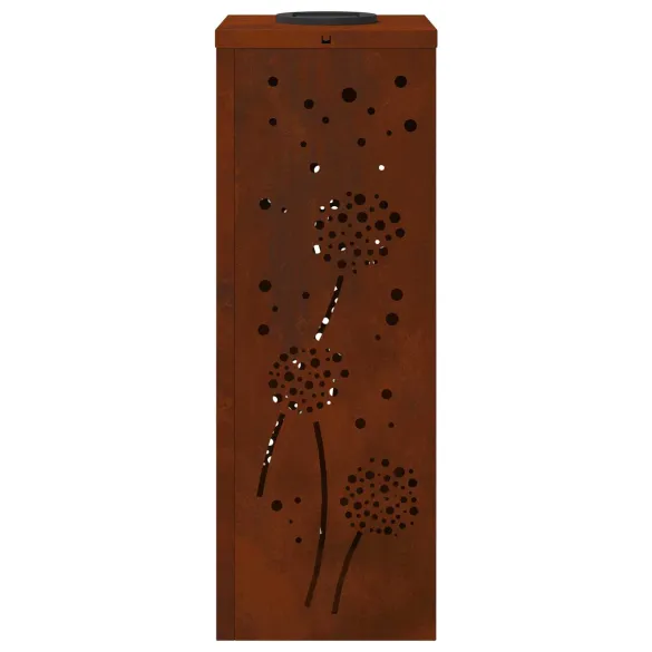 Lumină Solară LED Alei Oțel Corten | Iluminat Exterior