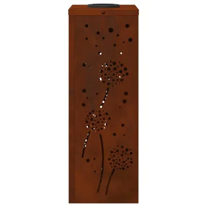 Lumină Solară LED Alei Oțel Corten | Iluminat Exterior