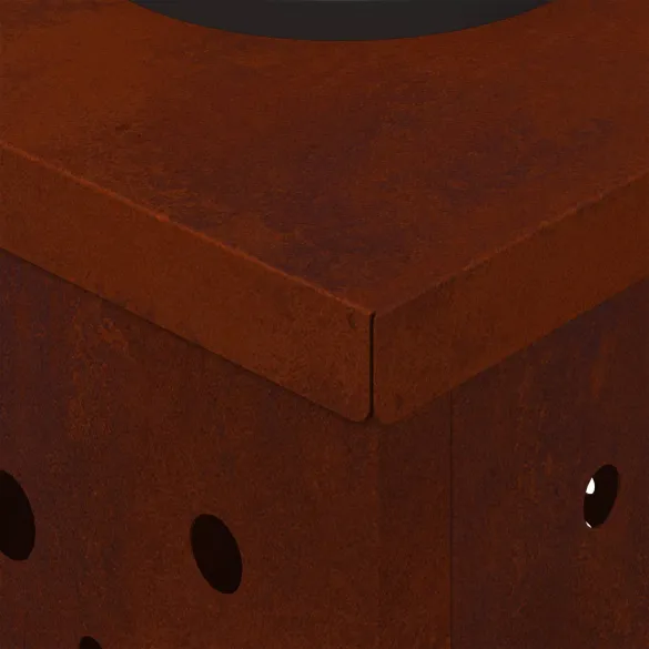 Lumină Solară LED Alei Oțel Corten | Iluminat Exterior