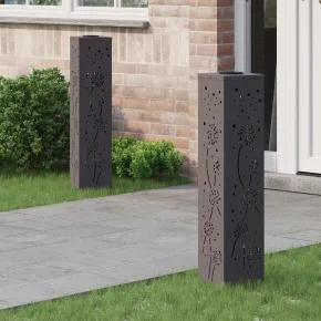 Lămpi LED Solare Alei 2 bucăți | Oțel Negru | Livrare Gratuită