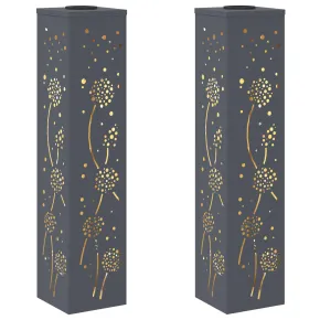 Lumini LED Solare pentru Alei, Antracit, 2 bucăți 2