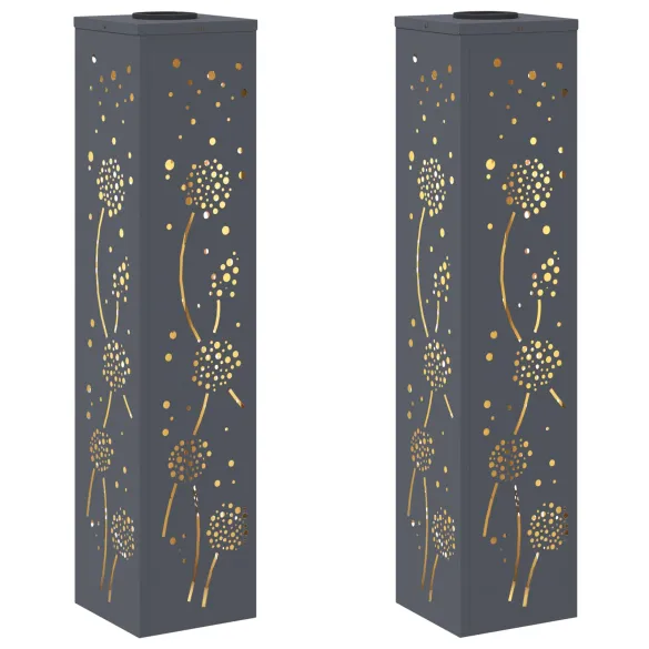 Lumini LED Solare pentru Alei, Antracit, 2 bucăți