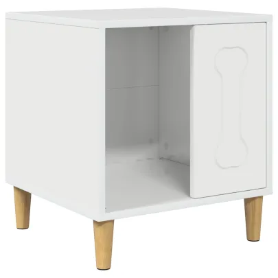 Casa pentru Caini, Alb Lucios, Lemn Compozit