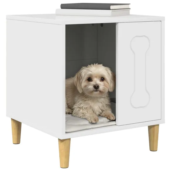 Casa pentru Caini, Alb Lucios, Lemn Compozit