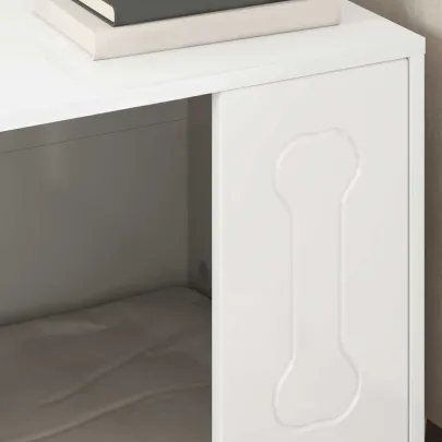 Casa pentru Caini, Alb Lucios, Lemn Compozit