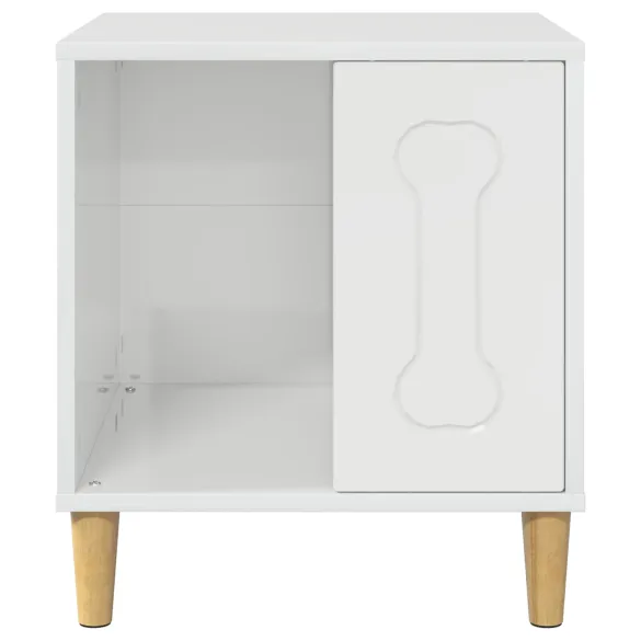 Casa pentru Caini, Alb Lucios, Lemn Compozit