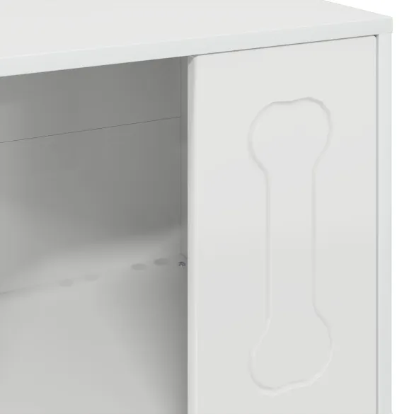 Casa pentru Caini, Alb Lucios, Lemn Compozit