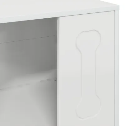 Casa pentru Caini, Alb Lucios, Lemn Compozit