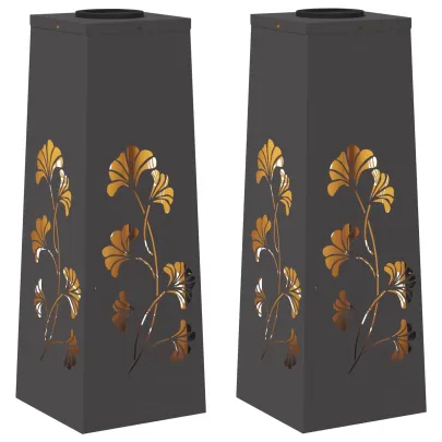 Lămpi LED Solare pentru Alei, Negru | Livrare Gratuită