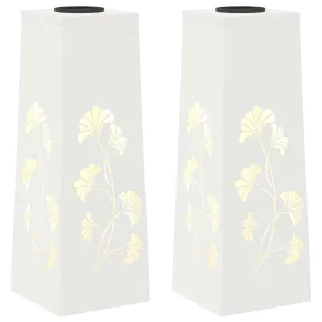 Lumină Solară LED Alei 2 bucăți | Iluminat Exterior Alb 2