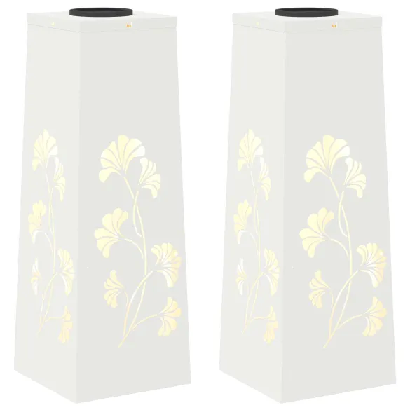 Lumină Solară LED Alei 2 bucăți | Iluminat Exterior Alb