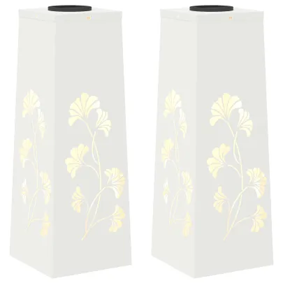 Lumină Solară LED Alei 2 bucăți | Iluminat Exterior Alb