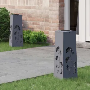 Lămpi LED Solare pentru Alei Antracit - 2 Bucăți